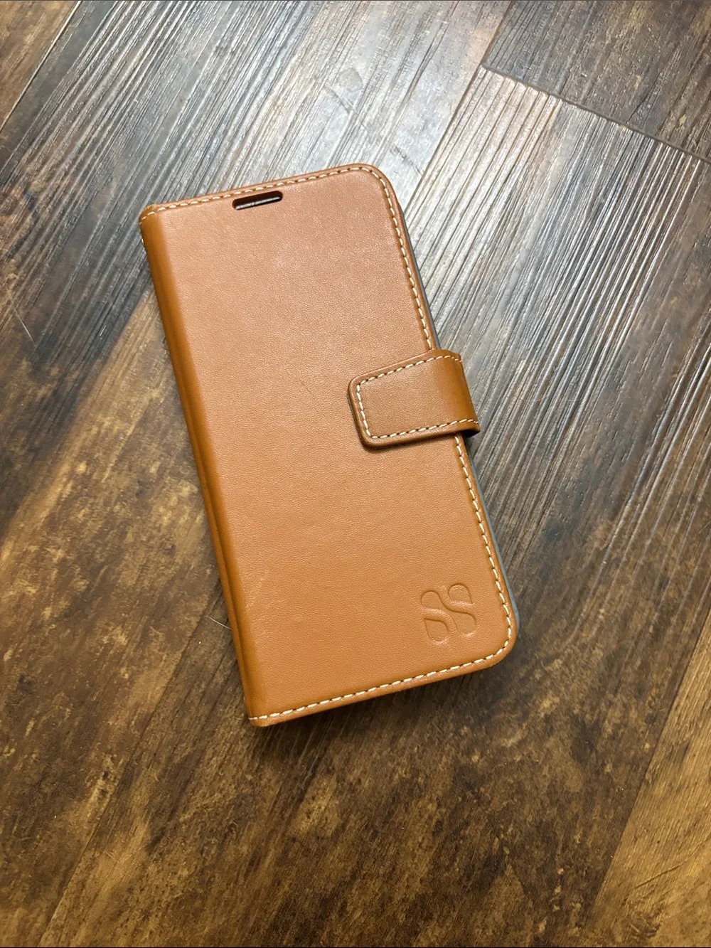 SafeSleeve Leather Wallet Case iPhone 15 Plus RFID EMF Blocker Brown